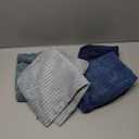 Topfinel Decorative Throw Pillow Covers Dusty Blue Navy Series 18x18 Inch Set of 4,Summer Corduroy Striped Toss Pillows for Couch,Patio,Balcony,Children Bedroom,Modern Fluffy Blue Gradient Shams