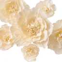 MEJOY Crepe Paper Flowers Decoration for Wall, Flowers for Wedding Decor,Flower Backdrop Decor,Baby Shower,Birthday Party,Photo Backdrop,Archway Decor, Nursery Wall Decor(Beige,Set of 6)