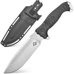 GTK9 Fixed Blade Knife DC53 Steel Blade Full Tang Nylon Fiberglass Handle Heavy Duty EDC Knifes for Hunting Camping Bushcraft