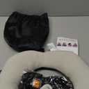 BUYUE Travel Neck Pillows for Airplanes, 360 Head Support Sleep for Long Flight, Skin-Friendly & Breathable, Kit with 3D Contoured Eye Mask, Earplugs and Storage Bag (Adult, Grey, 90+ lbs) (Adult, Grey)