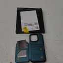 Vinich for iPhone 16 Pro 6.3" Wallet Case with Card Holder, RFID Blocking Credit Slots Kickstand Shockproof Phone Cover for Women Men, Bluish Green