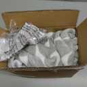 Sunbeam Royal Luxe Microplush Heated Throw Electric Blanket, 50" x 60", 4-Hour Auto Shut-Off, Fast Heating, Machine Washable, Warm and Cozy, Grey Geometric