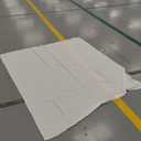 OVZME White Boho Fabric Shower Curtain 72 Inch Length, Tufted Chevron Striped Minimalist Premium Thick Cloth Bathroom Shower Curtain, Modern Hotel Textured Bathroom Decor, 72Wx72L Inches