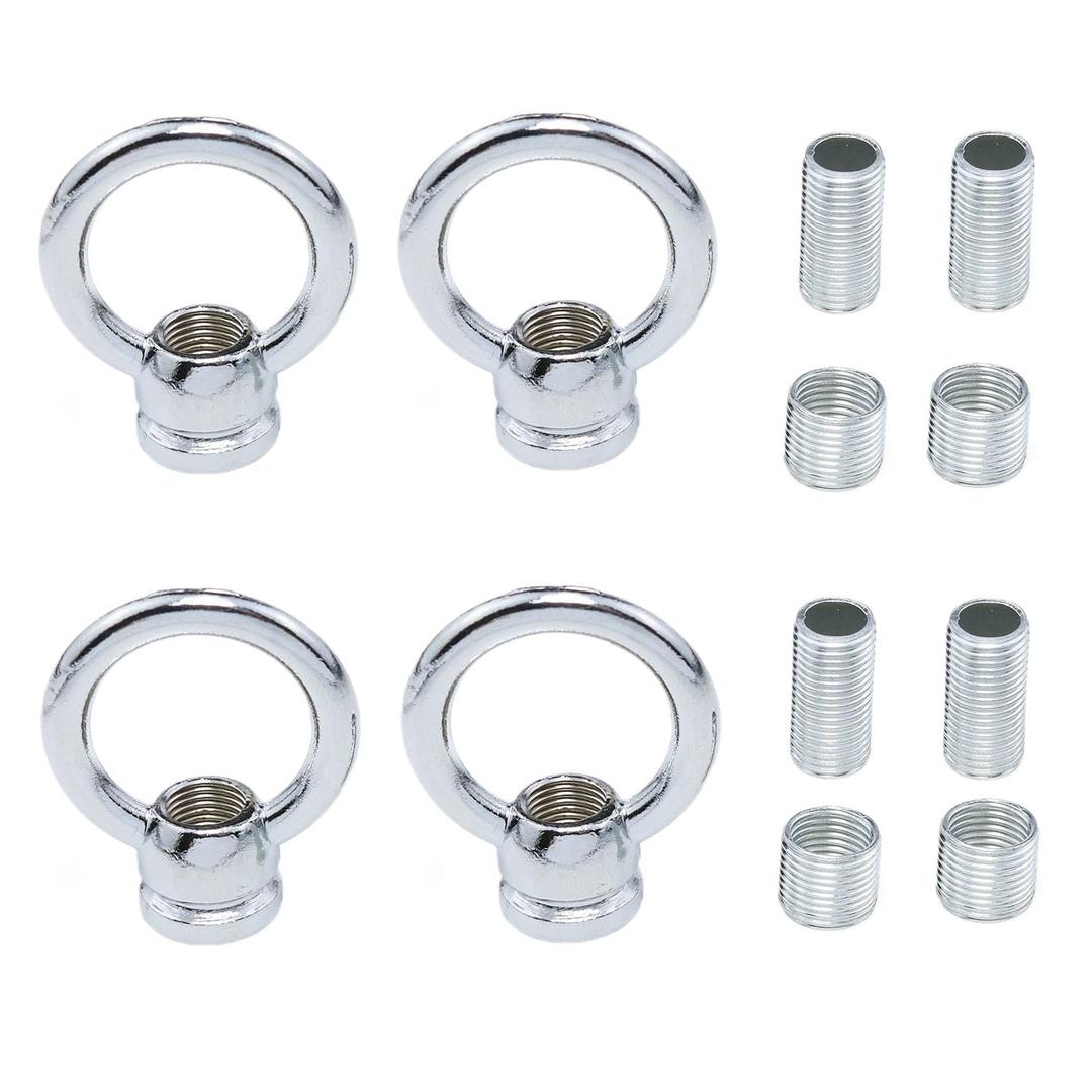 M10 Eye Nut Lamp Nut Light Fixture Part Chandelier Hook 4 M10*20 Hollow Screws +4 M10 to M12*10 Conversion Screws
