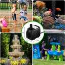 PULACO 160GPH Small Fountain Pump, Ultra Quiet Submersible Water Pump (600L/H, 10Watt) with 3.3 ft Tubing for Aquariums, Pond Fountain, Water Feature, Indoor Fountains