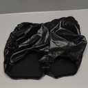 Milumia Women's Ruched Faux Leather Mini Shorts High Waist Sexy Going Out Rave Shorts (Large, Black)