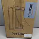 Doggy Door, All Aluminum Dog Door for Wall, Medium Doggie Pet Door, with Closing Panel, 2 Magnetic Flaps Energy Efficient, Wide Telescoping Tunnel for Interior & Exterior Walls, Pet Up to 45Lbs Black