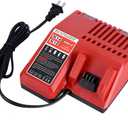 18 Volt Battery Rapid Charger Compatible with Mil-Waukee 18V Lithium Ion Battery 48-11-1850 48-11-1862 48-11-1860 48-11-1881 48-11-1840 48-11-1828 48-11-1813 48-11-1815, 3.0A 1 Hour Fast Charging