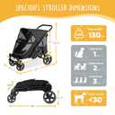 CANINE CANYON All-Terrain Pet Stroller for Large & Medium Dogs