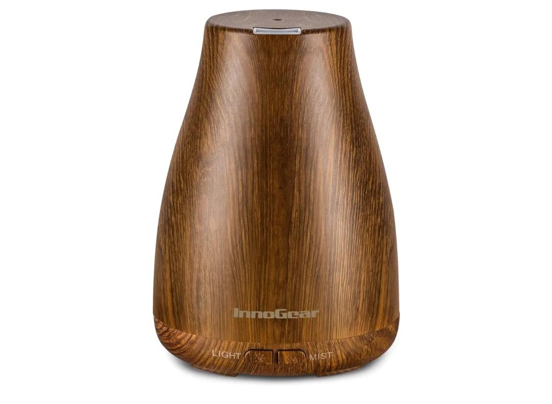 InnoGear Essential Oil Diffuser, Ultrasonic Diffusers for Home Aromatherapy Humidifier for Mother's Gift Bedroom Room 7 Colors LED 2 Mist Mode Auto Off, Bronze