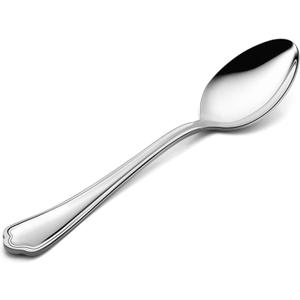 Dinner Spoons Set of 12, E-far 7.9 Inch Stainless Steel Soup Spoons Tablespoons for Home, Kitchen or Restaurant, Non-toxic & Mirror Polished, Scalloped Edge & Dishwasher Safe