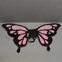 Forplay Butterfly Wings ONLY for Women | Pink with Black Glitter Contrast | Monarch Butterfly Cape for Halloween, Dress Up & Fairy Costume | Adult Butterfly Costume Accessory - O/S