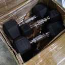 CAP Barbell 50lb Set of Coated Hex Dumbbells, 5lbx2 and 20lbx2