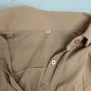 hearain Women's Button Down Shirts Long Sleeve Basic Classic Soft Shirt Collared Fashion Dressy Casual Blouses (Beige, S)