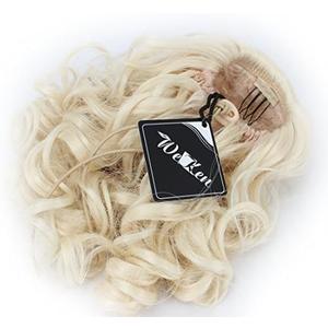 WeKen Hair Bun Medium Long Curly Synthetic Hairpiece Blonde