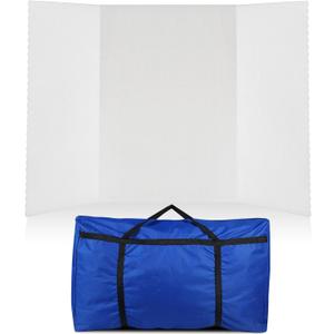 Paterr Trifold Poster Board with Storage Bag, Hook and Loop Fabric, Foldable 3 Panel Presentation Board for Science Fair and Exhibitions(White,72 x 36 Inch)