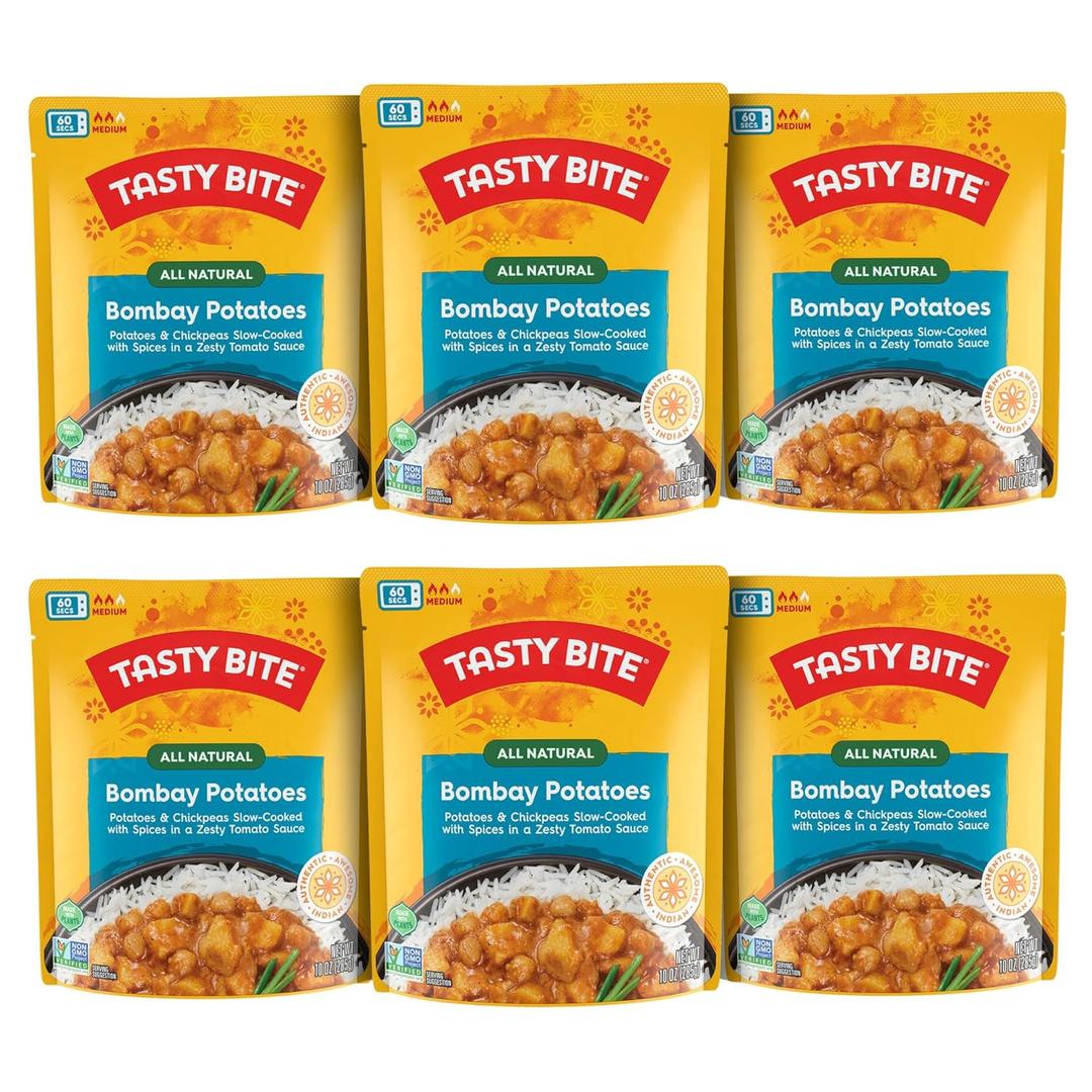 Tasty Bite Indian Bombay Potatoes, Microwaveable Ready to Eat Entre, 10 Ounce (Pack of 6)Best By 12/31/2023