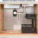 2-Pack 21.3 IN Depth Under Sink Organizer With Next-Gen Ball-Bearing Slides,Sophisticated Mesh 2-Tier Pull Out Shelf for Kitchen & Bathroom,Fits Small Items-Black