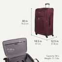 SwissGear Sion Softside Expandable Spinner Luggage Durable Lightweight Travel Suitcase, Merlot, Checked-Large