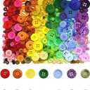 800 Pcs Assorted Sizes Resin Buttons,Round Craft Buttons for Sewing DIY Crafts,Children's Manual Button Painting, 0.6 Cm to 3 Cm
