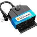 Outdoor Smart Plug, meross Outdoor Wi-Fi Outlet with 3 Independent Sockets Compatible with Apple Homekit, Alexa and SmartThings, Voice & Remote Control, Timer, 2.4 GHz only,Black