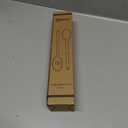 Large Wooden Spoons for Cooking, 2Pack Natural Teak Wood Cooking Spoon Set, Non-Stick Slotted and Corner Spoon, Heat-Resistant Wooden Spatula Spoon for Serving and Mixing