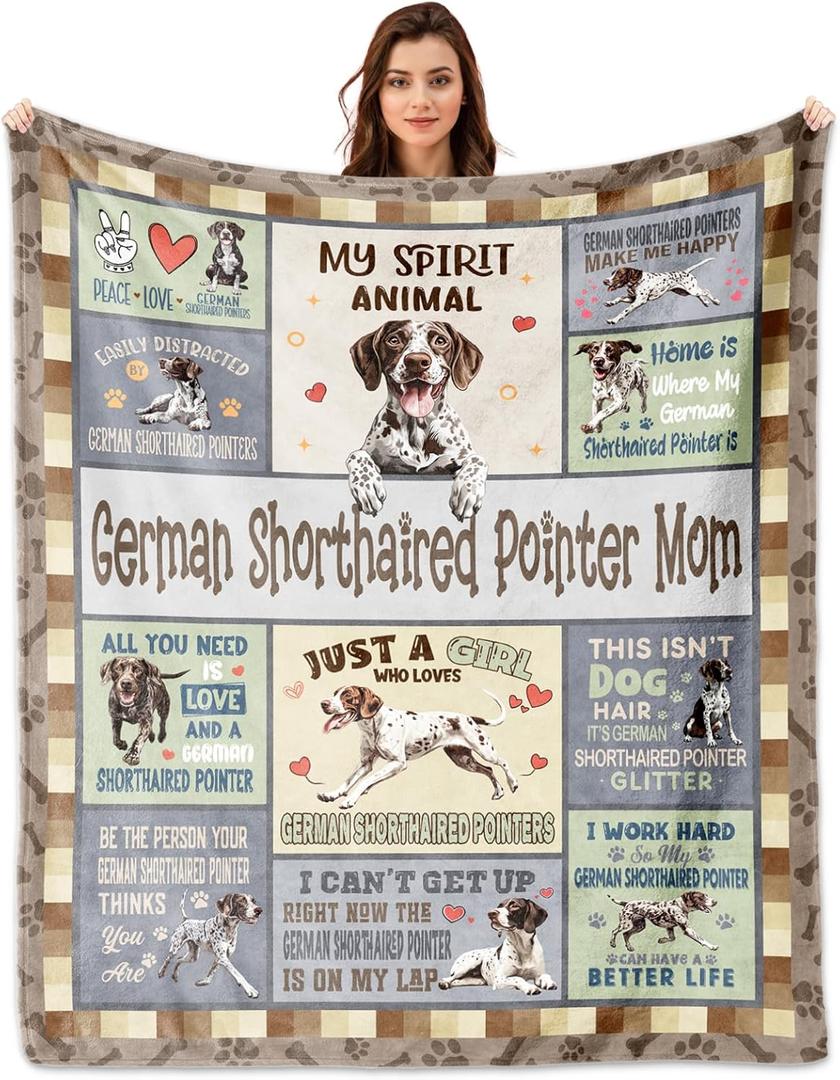 German Shorthaired Pointer Gifts, German Shorthaired Pointer Blankets 60''x50'', German Shorthaired Pointers Gifts for Women Dog Owners Lovers Woman Decorations Blanket for Christmas Mothers Day