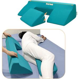 Bedsore Turning Wedge Pillow Side Sleeping Body Positioning Anti Bed Sores Treatment Bedridden Elderly Patient Foam Cushion Prevent Pressure Ulcer Incline Wedge Medical Nursing Care After Surgery (Green)