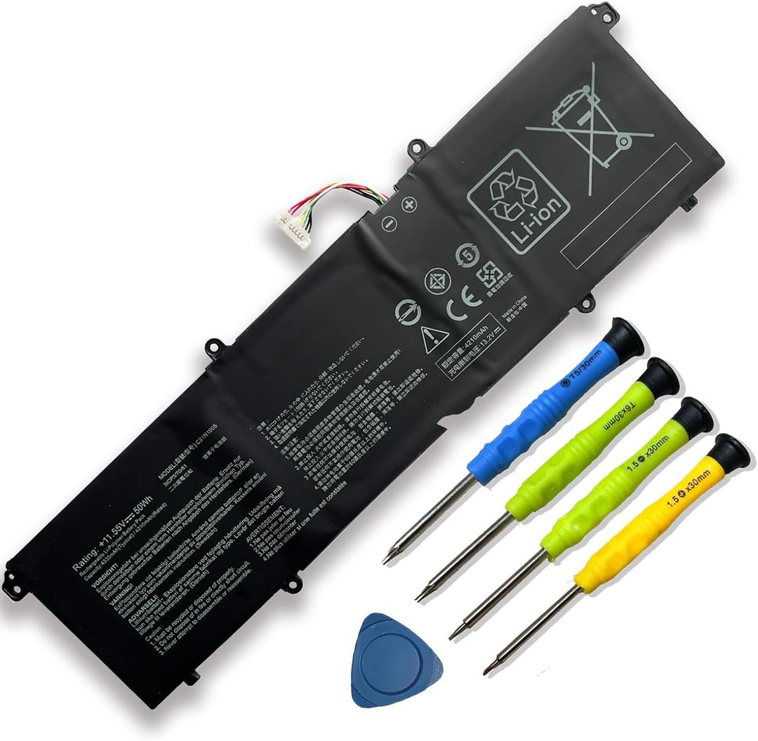 50Wh C31N1905 Laptop Battery Replacement for Asus Adolbook13 2020 Dolbook14 2020 VivoBook S13 S333 S333JA S14 S433F S433 M433 S433FL S433FA S15 M533IA S533FA Series 0B200-03580200 11.55V