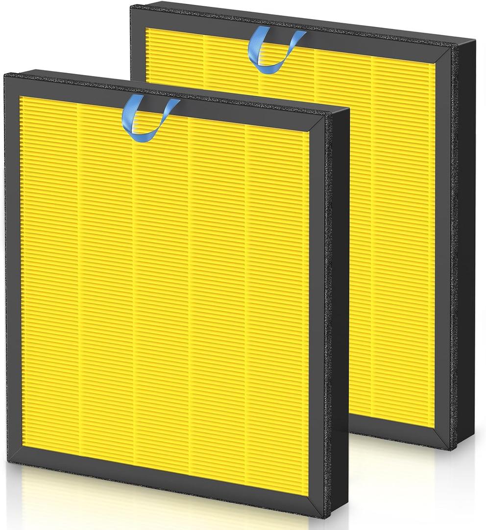 Vital 100S Pet Care Replacement Filter for LEVOIT Vital 100S-P Air Purifier, HEPA and High-Efficiency Activated Carbon Filter for Smoke, Odor, Pollen, Vital 100S-RF-PA, LRF-V102-YUS, Yellow