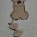 DYSHAYEN Dog Bone Christmas Stocking,Burlap Pet Dog Christmas Xmas Stocking,Pet Ornament(Dog-Paw)