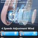 Cooling Neck Fan,5500mAh Personal Fan Neck AC Unit,Portable Leafless Hanging Neck Fan,USB Handsfree Mobile Body Headset Face Devices with LED Display for Adults Childrens in Summer Hot Weather Purple