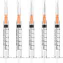 25 Gauge 1 inch Needle with Syringe (100Pack), 3ml Luer Lock Syringes with Needle, Individual Package