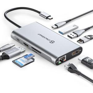 Laptop Docking Station Dual Monitor,10 in 1 UtechSmart 4k 60hz HDMI+DP USB C Dock, 100W PD, 1000Mbps Ethernet, 5Gbps USB3.0&Type c, 2×USB 2.0, SD/TF, USB C Docking Station for Dell/HP/Lenovo/MacBook Silver Laptop Docking Station Dual Monitor,10 in 1 UtechSmart 4k 60hz HDMI+DP USB C Dock, 100W PD, 1000Mbps Ethernet, 5Gbps USB3.0&Type c, 2×USB 2.0, SD/TF, USB C Docking Station for Dell/HP/Lenovo/MacBook Silver