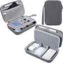 Hard Electronic Organizer Travel Case for MacBook Power Adapter Chargers Cables Power Bank Apple Magic Mouse Apple Pencil USB Flash Disk SD Card Hard Drive Waterproof Shockproof Carrying Case, Grey