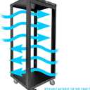AxcessAbles 22U 19-Inch Rolling IT Server Rack 550LB Heavy Duty Open Frame with Removable Side Panels Large 3-Inch Locking Casters for Servers Networking and Rackmount Gear Includes 5mm and 6mm Screws, 45 inches x 20 inches x 18 inches