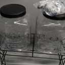 1 Gallon Glass Drink Dispenser for Parties, 2 Packs Juice Lemonade Ice Tea Water Dispenser with Stand, HENABLE Beverage Dispensers with Spigot for BBQ, Picnic, Party