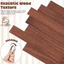 SUPVOX 40 Pcs 1:12 Scale Dollhouse Flooring Peel and Stick - Red Cherry Wood Grain Miniature Floor Planks - Self-Adhesive Vinyl Floor Tiles for Model House Renovation & DIY Decor