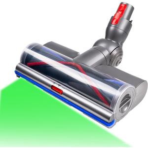 Replacement Vacuum Head Compatible with Dyson V7, V8, Cyclone V10, V11, V15 Cordless Vacuum Cleaners, Adjustable Suction Replacement Head with LED Green Light for Carpets, Rugs, Hardwood Floor