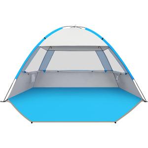 Gorich Beach Tent Sun Shelter for 4 Person with UPF 50 UV Protection, Lightweight & Easy Setup Beach Shade Canopy, Portable Beach Shade Tent Beach Cabana, 4 Person