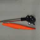Orange Warning Flag with Reflective Strip and 5.3 Feet Retractable Pole,Orange Safety Flag Suitable for Mobility Scooter, Bike and Wheelchairs,Set with Pole and Mount