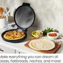 Chefman Everything Maker & Pizza Oven 1440W Countertop Electric Pizza Maker with 12 Nonstick Cooking Plates, Plus Makes Quesadillas, Omelettes and More, with Indicator Lights and Vertical Storage