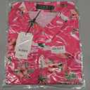 SSLR Pack Hawaiian Shirt for Men Flamingo Short Sleeve Casual Button Down Shirts Summer Beach Shirt (Pink, XXL)