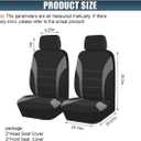 ZIMISI 2PCS Car Front Seat Covers, Comfortable Breathable Automotive Seat Covers with Removable Headrest Cover, Sporty Car Seat Protector Cushion for Cars, Trucks, SUVs (Grey)