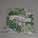 St. Patrick's Day Shamrock Wreath for Front Door - Lucky Welcome Door Sign Wreath Hanger for Wall, Home & Party Decor - Dark Green