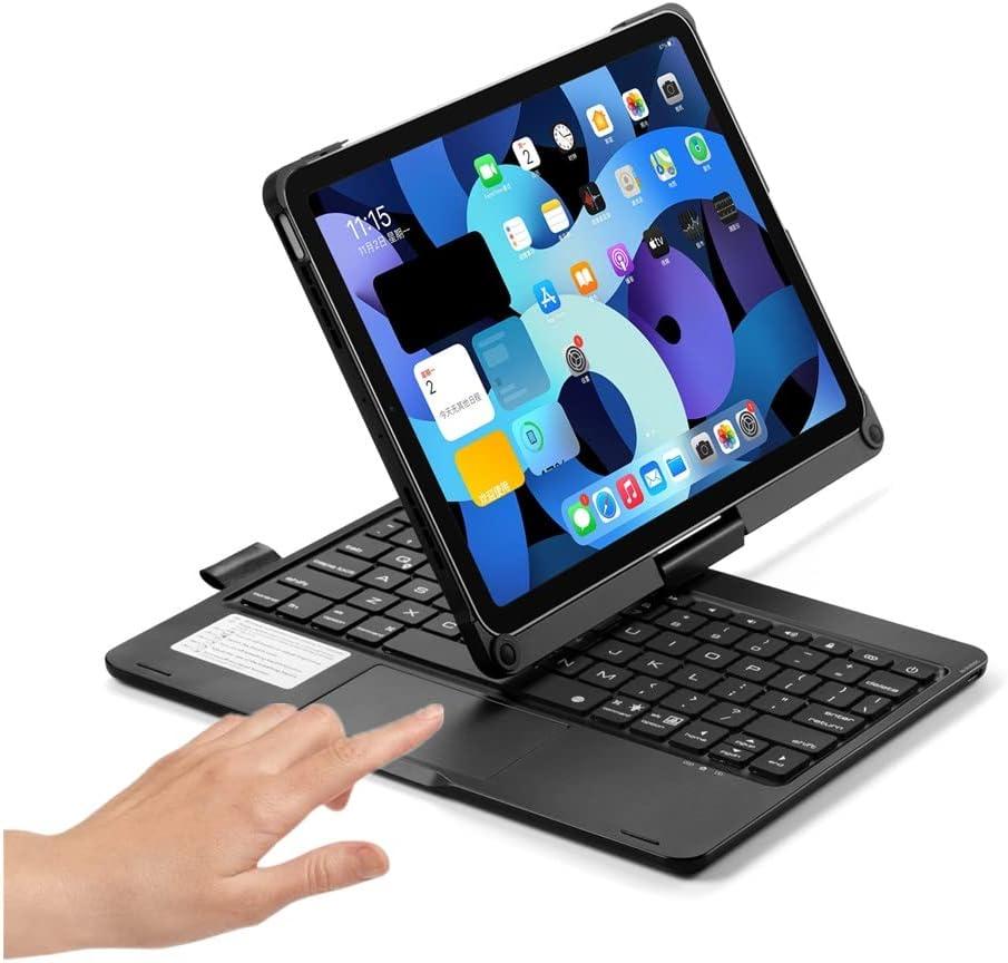 HENGHUI 360 Rotatable Keyboard Case for iPad Air 5th 4th Generation 2022/2020, iPad Pro 11 inch 4th 3rd 2nd Gen Backlight Keyboard with Trackpad, Bluetooth Foldable Keyboard Cover (Black) HENGHUI 360 Rotatable Keyboard Case for iPad Air 5th 4th Generation 2022/2020, iPad Pro 11 inch 4th 3rd 2nd Gen Backlight Keyboard with Trackpad, Bluetooth Foldable Keyboard Cover (Black)