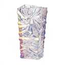 Radefasun Modern Glass Vases Ice Cracking Style Flower Vase Desktop Ornaments Propagation Station Plant Holder for Home Wedding Decor (Rainbow, Ice Crack)