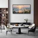 Large Wall Art for Living Room Coastal Lighthouse Wall Decor Big Beach Seascape Picture Ocean Sunset Waves Painting Prints Artwork Decoration for Dining Room Office Bedroom Gifts 30" X 60"