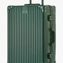 HotWay 28 Inch Checked in Luggage with Aluminum Frame, PC Hard Shell Suitcase with Spinner Wheels and TSA Lock, Large Suitcase for Travel, Green