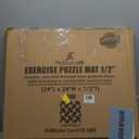 ProsourceFit Puzzle Exercise Mat in, EVA Interlocking Foam Floor Tiles for Home Gym, Mat for Home Workout Equipment, Floor Padding for Kids, Black, 24 in x 24 in x in, 24 Sq Ft - 6 Tiles